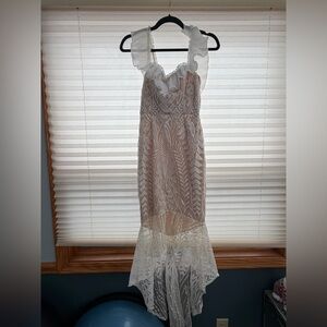 Saints + Secrets Lace Ruffle Dress